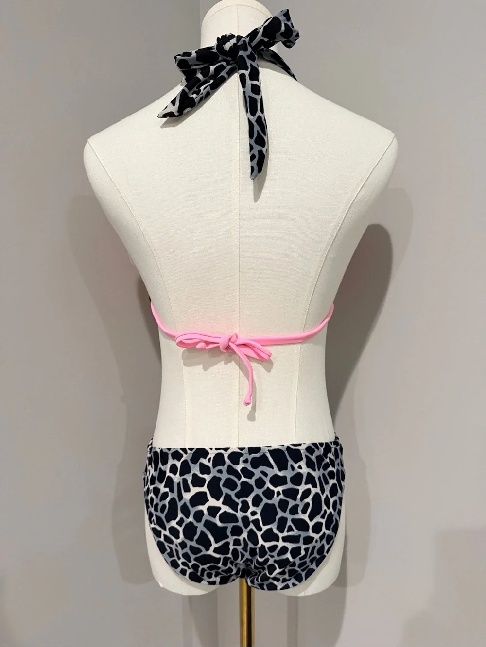 VENUS Pink Bikini with Black & Gray Leopard Trim
